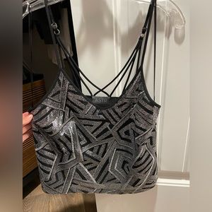 ASTR silver sequin tank top Nordstrom, size small.